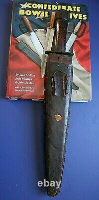 CIVIL War Confederate Rare Large 18 1/4 Inch Bowie Knife Not Sword Ca 1861