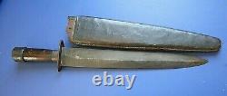 CIVIL War Confederate Rare Large 18 1/4 Inch Bowie Knife Not Sword Ca 1861