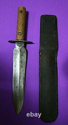 CIVIL War Confederate Side Knife With The Original Sheath Ca 1862 Very Rare