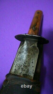 CIVIL War Confederate Side Knife With The Original Sheath Ca 1862 Very Rare