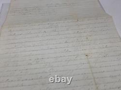 CIVIL War Csa Four Full Pages 1864 Clarksville Va Very Faint Nice Content @202