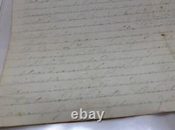 CIVIL War Csa Four Full Pages 1864 Clarksville Va Very Faint Nice Content @202