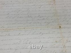 CIVIL War Csa Four Full Pages 1864 Clarksville Va Very Faint Nice Content @202