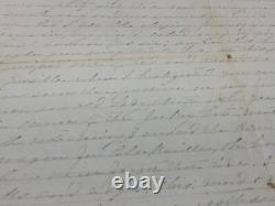 CIVIL War Csa Four Full Pages 1864 Clarksville Va Very Faint Nice Content @202