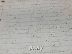 CIVIL War Csa Four Full Pages 1864 Clarksville Va Very Faint Nice Content @202