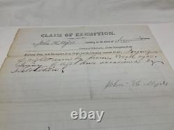 CIVIL War Draft Exemption Summit Schoharie Cyy Ny Medical Surgeon Signed 1805