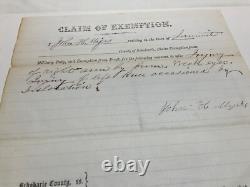 CIVIL War Draft Exemption Summit Schoharie Cyy Ny Medical Surgeon Signed 1805