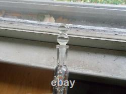 CIVIL War Era 7 1/8flint Glass Lachrymatory Tear Catcher Vial With Stopper 1860