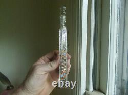 CIVIL War Era 7 1/8flint Glass Lachrymatory Tear Catcher Vial With Stopper 1860