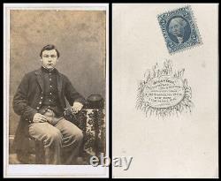 CIVIL War Era CDV Photo Portrait Of Union Soldier & Bogardus, New York Studio