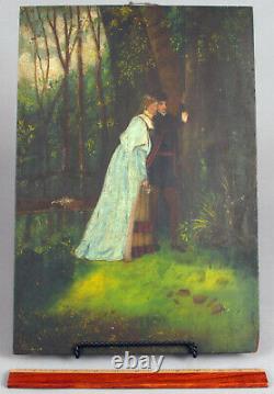 CIVIL War Era Mourning Painting Soldier Lover Spouse Girlfriend Original Rare