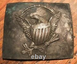 CIVIL War Era Officers Belt Buckle Dug 3 X 2.5