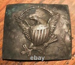 CIVIL War Era Officers Belt Buckle Dug 3 X 2.5