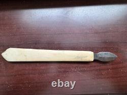 CIVIL War Era Rodgers Bone Handle Ink Scraper Knife For Documents 6 Long