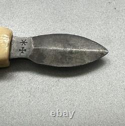 CIVIL War Era Rodgers Bone Handle Ink Scraper Knife For Documents 6 Long