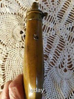 CIVIL War Era Soldier's Copper Powder Flask By A Batty 1851 Hunting Indian