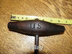 CIVIL War Era Us Marked Artillery Shell / Cannon Ball Fuse Wrench