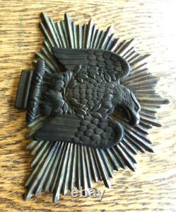 CIVIL War Era Us State Militia Starburst Shako Helmet Insignia