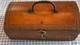 CIVIL War Era-small Hump Back Doc. Casket. Period Paper Tooled Leather Over Wood