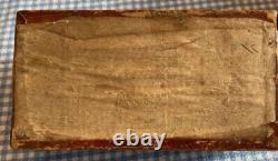 CIVIL War Era-small Hump Back Doc. Casket. Period Paper Tooled Leather Over Wood
