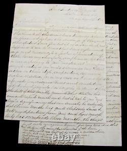 CIVIL War Evangelical Christian Captain Charles A Moore Letter 47th New York