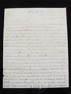 CIVIL War Evangelical Christian Captain Charles A Moore Letter 47th New York