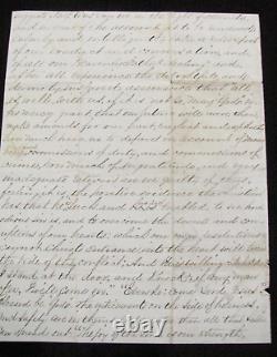 CIVIL War Evangelical Christian Captain Charles A Moore Letter 47th New York