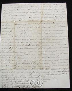 CIVIL War Evangelical Christian Captain Charles A Moore Letter 47th New York