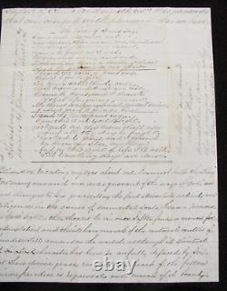 CIVIL War Evangelical Christian Captain Charles A Moore Letter 47th New York