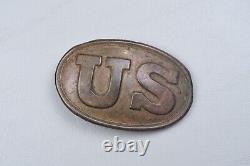 CIVIL War Federal U. S. Oval Belt Buckle Marked'w. H. Smith' Non Dug