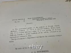 CIVIL War Florida Fort Jefferson Special Order Usct Soldier Released 1865