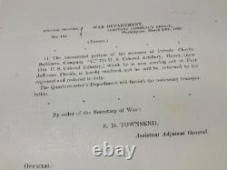 CIVIL War Florida Fort Jefferson Special Order Usct Soldier Released 1865