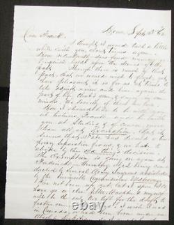 CIVIL War Frederick Maryland Hilarious Draft Dodger Letter Antietam Campaign