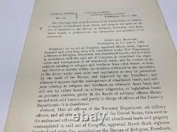 CIVIL War Freedmens Bureau Established Executive Order Andrew Johnson 1865