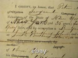 CIVIL War General Alexander Shaler & General Henry Terry Signed Discharge