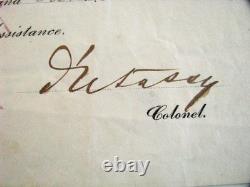 CIVIL War General D'utassy Signed Garibaldi Guard Service Certificate & Letter