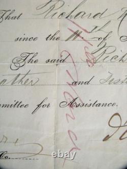 CIVIL War General D'utassy Signed Garibaldi Guard Service Certificate & Letter