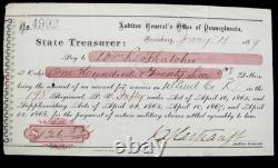 CIVIL War General John Hartranft Signed Pay For 198th Pennsylvania Officer 1869
