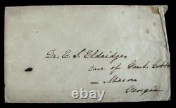 CIVIL War Georgia Confederate Surgeon Letter From Lee County Wife With Cover
