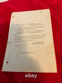 CIVIL War Grant Takes Command Mississippi 1863 War Dept Order Rosecrans Out 1847