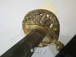 CIVIL War Import Early France French Officers Sword Wit No Scabbard Marked #l228