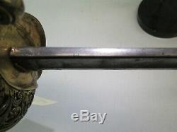 CIVIL War Import Early France French Officers Sword Wit No Scabbard Marked #l228