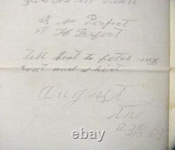 CIVIL War Indiana Letter From 2 Soldier Brothers W Patriotic Illus Both Die