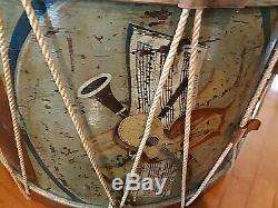 CIVIL War Large Bass Drum Not Sword Made By George Kilbourn Numbered 1455