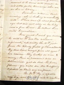 CIVIL War Letter Albany New York Troops Returning From Chancellorsville