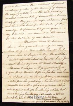 CIVIL War Letter Albany New York Troops Returning From Chancellorsville