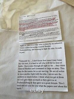CIVIL War Letter Faulmonth Va April 1864 Hooker Command Of Large Army Battlee20