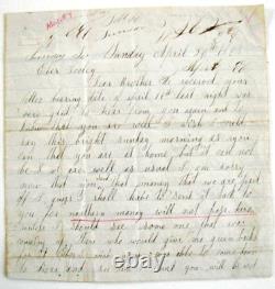 CIVIL War Letter From Two Brothers Both Killed In The War 123rd New York