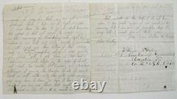 CIVIL War Letter From Two Brothers Both Killed In The War 123rd New York