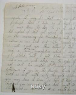CIVIL War Letter From Two Brothers Both Killed In The War 123rd New York